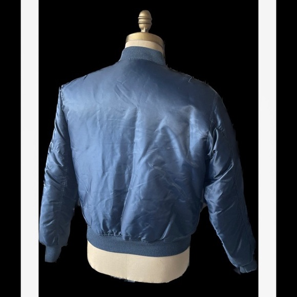 ROTHCO | S | MA-1 FLIGHT Men’s Navy Blue Technical Zip Cargo Bomber Jacket - Picture 4 of 16